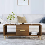 Tavolino Salotto Rovere Marrone 102x50x40 cm Legno truciolato