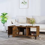 Tavolino da Salotto Rovere Fumo 102x50x40 cm Legno truciolato