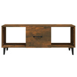Tavolino da Salotto Rovere Fumo 102x50x40 cm Legno truciolato