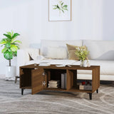 Tavolino da Caffè Rovere Marrone 102x50x40 cm Legno truciolato