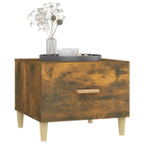 Tavolino da Salotto Rovere Fumo 50x50x40 cm Legno truciolato