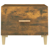 Tavolino da Salotto Rovere Fumo 50x50x40 cm Legno truciolato