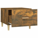 Tavolini Salotto 2 pz Rovere Fumo 50x50x40cm Legno truciolato