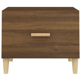 Tavolini Salotto 2 pz Rovere Marrone 50x50x40 Legno truciolato