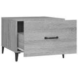 Tavolini Salotto Gambe in Metallo 2pz Grigio Sonoma 50x50x40 cm