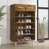Scarpiera Rovere Fumo 60x35x105 cm in Legno truciolato