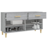 Scarpiera Grigio Sonoma 102x35x55 cm in Legno truciolato