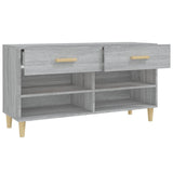 Scarpiera Grigio Sonoma 102x35x55 cm in Legno truciolato