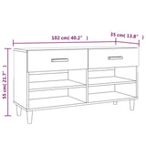 Scarpiera Grigio Sonoma 102x35x55 cm in Legno truciolato