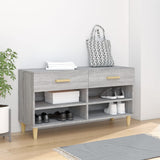 Scarpiera Grigio Sonoma 102x35x55 cm in Legno truciolato