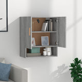 Armadietto a Muro Grigio Sonoma 60x31x70cm in Legno truciolato