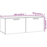 Mobile Pensile Rovere Marrone 100x36,5x35 cm Legno truciolato