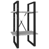 Libreria a 2 Ripiani Grigio Sonoma 40x30x70cm Legno truciolato