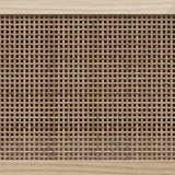 Mobile TV Marrone 80x30x40 cm Massello Pino e Rattan Naturale