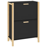 Scarpiera Nera 57,5x33x80 cm in Legno truciolato