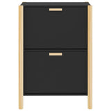 Scarpiera Nera 57,5x33x80 cm in Legno truciolato