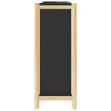 Scarpiera Nera 57,5x33x80 cm in Legno truciolato