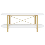 Tavolino da Salotto Bianco 110x48x40 cm in Legno truciolato