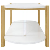 Tavolino da Salotto Bianco 110x48x40 cm in Legno truciolato