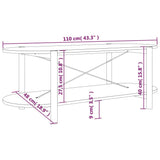 Tavolino da Salotto Bianco 110x48x40 cm in Legno truciolato