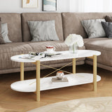 Tavolino da Salotto Bianco 110x48x40 cm in Legno truciolato