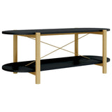 Tavolino da Salotto Nero 110x48x40 cm in Legno truciolato