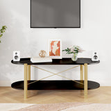 Tavolino da Salotto Nero 110x48x40 cm in Legno truciolato
