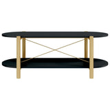Tavolino da Salotto Nero 110x48x40 cm in Legno truciolato