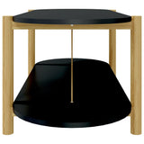 Tavolino da Salotto Nero 110x48x40 cm in Legno truciolato