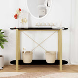 Tavolino Consolle Nero 110x38x75 cm in Legno truciolato