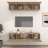 Mobili TV 4 pz Rovere Sonoma 80x30x30 cm in Legno truciolato