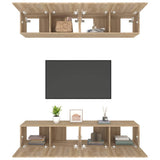 Mobili TV 4 pz Rovere Sonoma 80x30x30 cm in Legno truciolato
