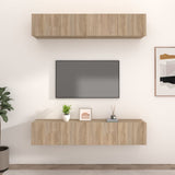 Mobili TV 4 pz Rovere Sonoma 80x30x30 cm in Legno truciolato