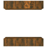 Mobili TV 4 pz Rovere Fumo 80x30x30 cm in Legno truciolato
