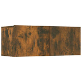 Mobili TV 4 pz Rovere Fumo 80x30x30 cm in Legno truciolato