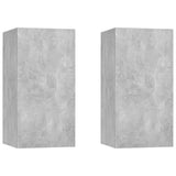 Set di Mobili Porta TV 4 pz Grigio Cemento in Legno truciolato