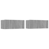Set di Mobili Porta TV 4 pz Grigio Sonoma in Legno truciolato