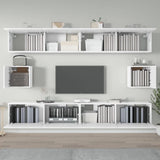 Set di Mobili Porta TV 6 pz Bianco in Legno truciolato
