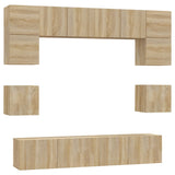 Set Mobili Porta TV 8pz Rovere Sonoma in Legno truciolato
