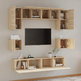 Set Mobili Porta TV 8pz Rovere Sonoma in Legno truciolato