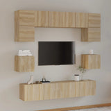Set Mobili Porta TV 8pz Rovere Sonoma in Legno truciolato