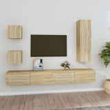 Set di Mobili Porta TV 5 pz Rovere Sonoma in Legno truciolato