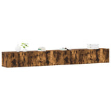 Set Mobili Porta TV 3 pz Rovere Fumo in Legno truciolato