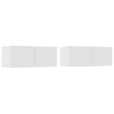 Set di Mobili Porta TV 4 pz Bianco in Legno truciolato
