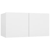 Set di Mobili Porta TV 4 pz Bianco in Legno truciolato