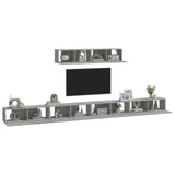 Set di Mobili Porta TV 6 pz Grigio Cemento in Legno truciolato