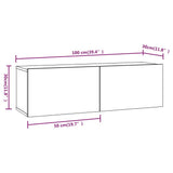 Set di Mobili Porta TV 6 pz Grigio Cemento in Legno truciolato