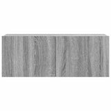 Set di Mobili Porta TV 4 pz Grigio Sonoma in Legno truciolato