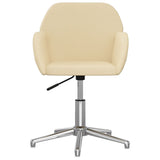 Sedia da Ufficio Girevole Crema in Tessuto