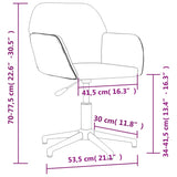 Sedia da Ufficio Girevole Crema in Tessuto